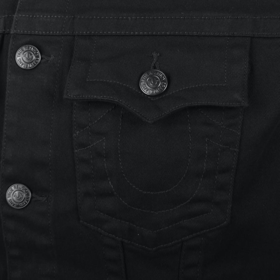 True Religion Trucker Jacket Black | Mainline Menswear